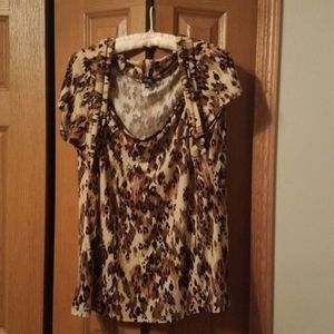 Animal Print Scoop Neck